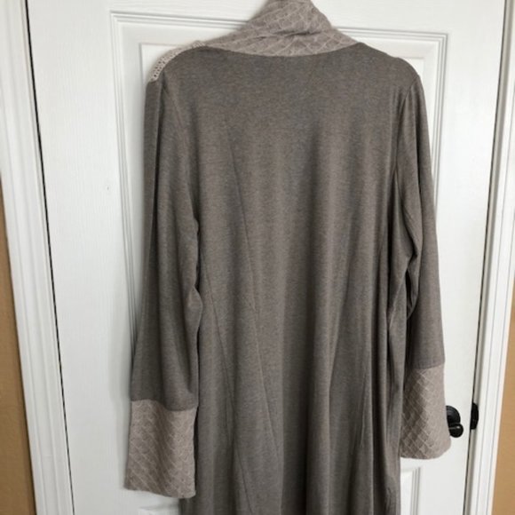 Venus Gray Layered Open Drawstring Cardigan - Picture 10 of 15